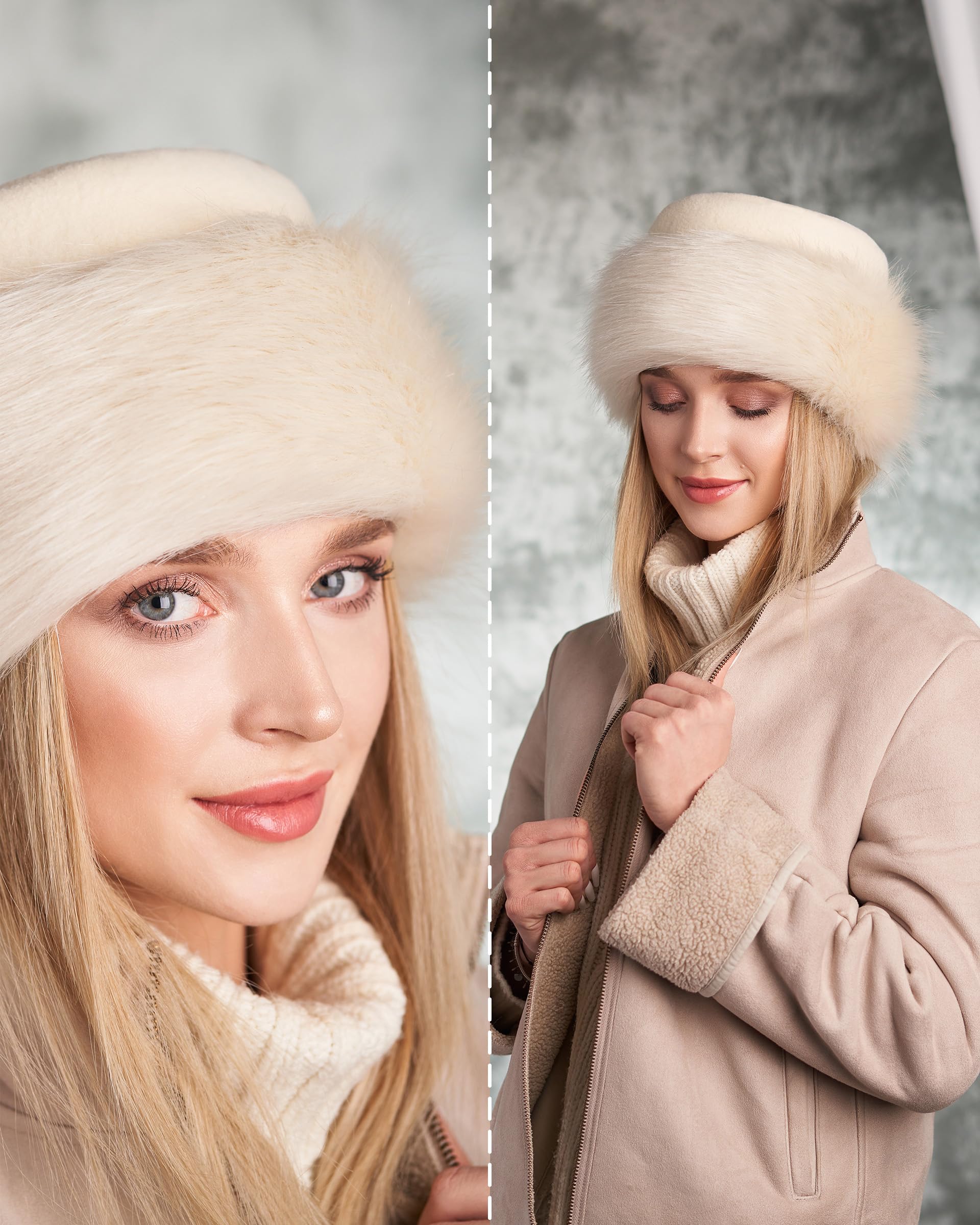 Futrzane Classic Toque - Chapeau Russe pour Femme - Bonnet Polaire en Fourrure