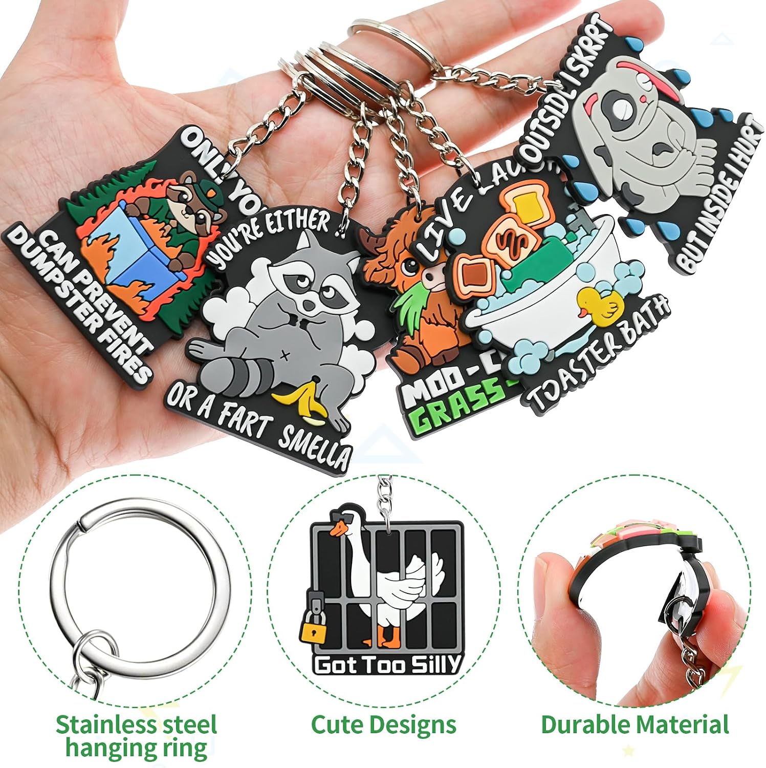 Cute Keychain Bulk,Cute Key Chain for Car Keys Purse Bag Rewards