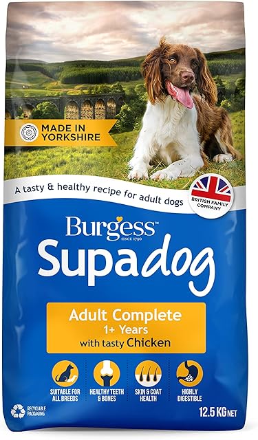Burgess Supadog Adult dry dog food with tasty chicken 12.5 kg, multicoloured