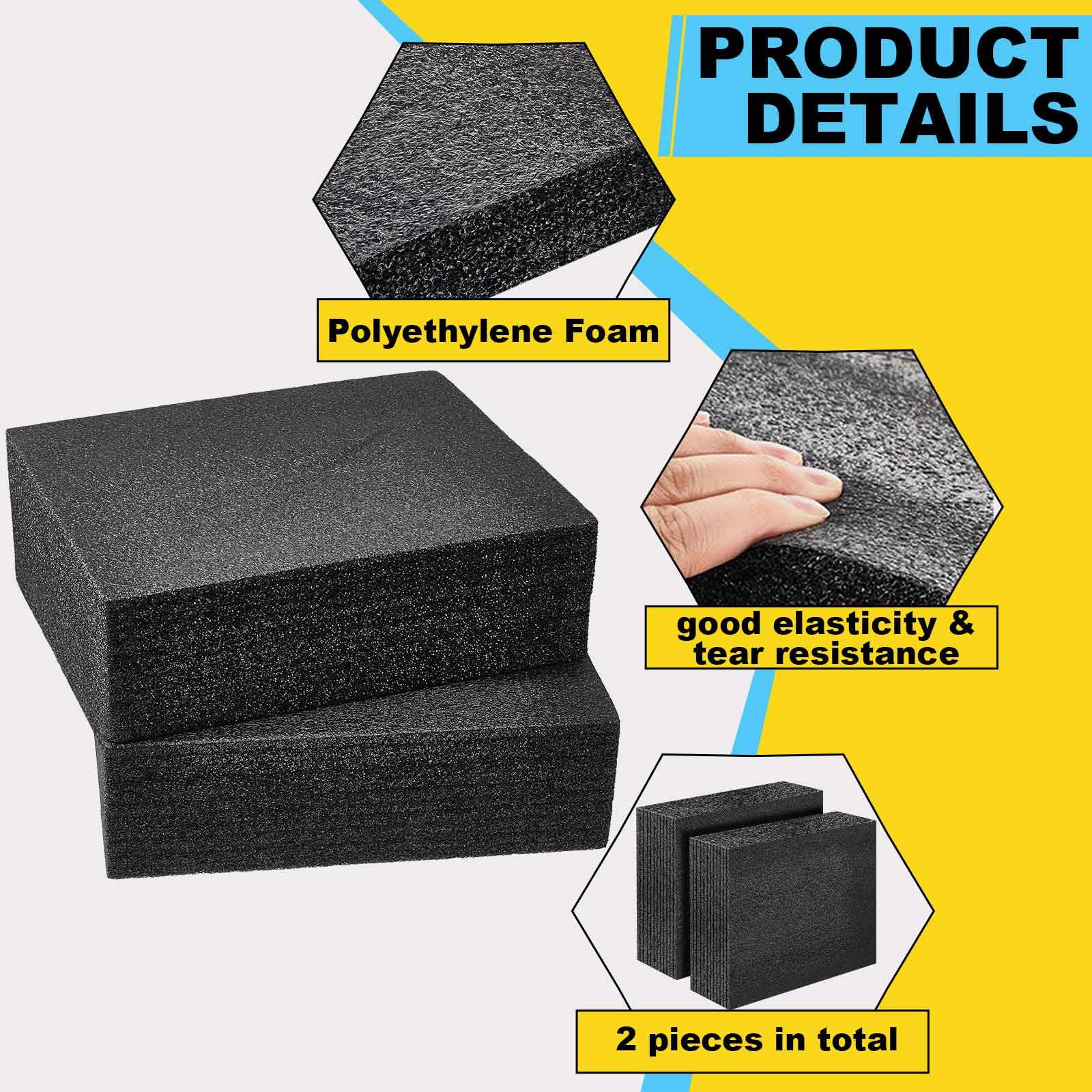 Polyethylene Foam Blocks - 2 Pack, 12x10x3.5" -3 Polyethylene Foam Blocks - 2 Pack, 12x10x3.5" -3