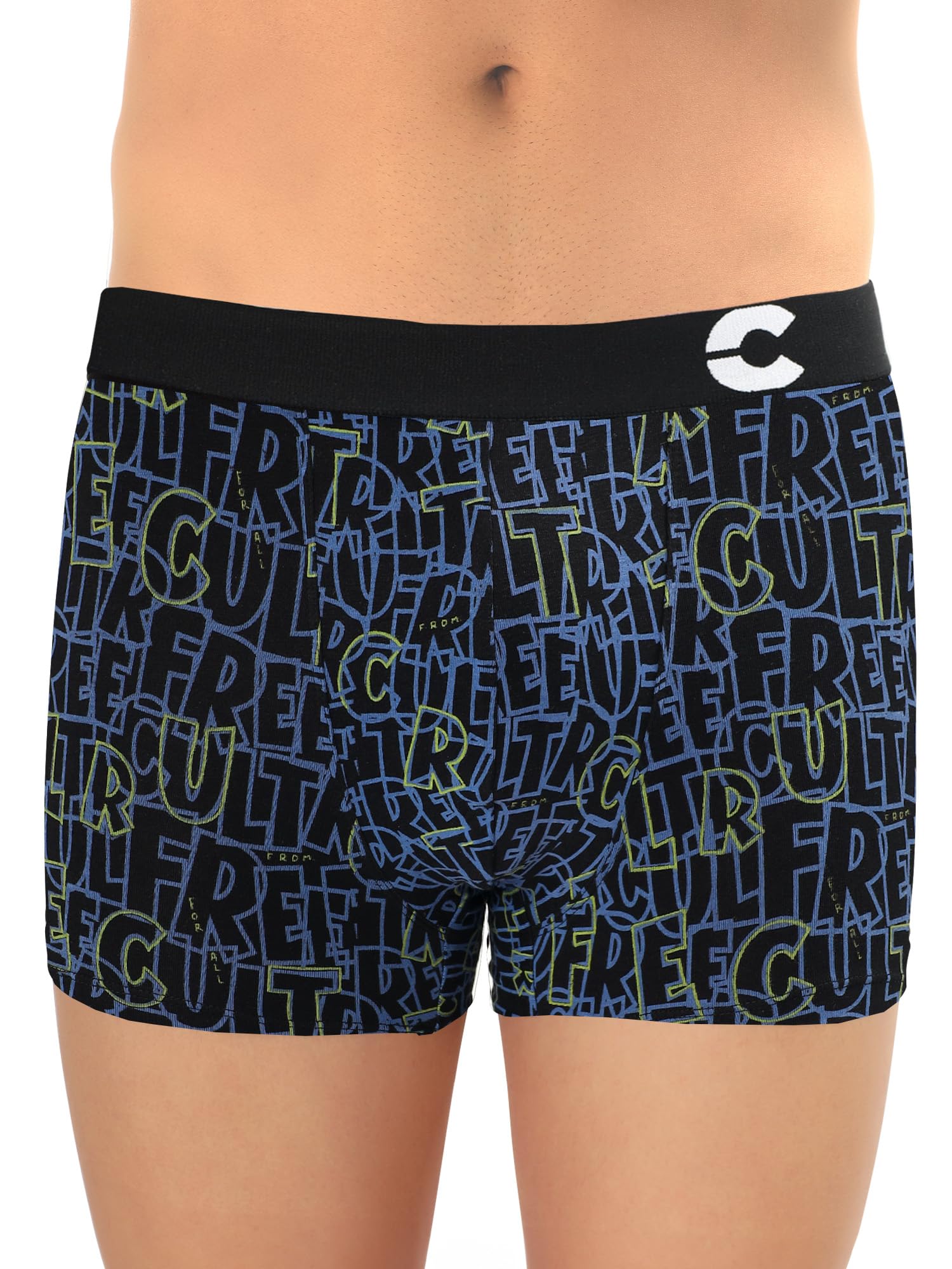 freecultr Men’s Cotton Stretch Printed Trunks | Soft Breathable Innerwear with Stylish Logo Waistband | Comfort Fit Trunks for Everyday Wear-picture-37
