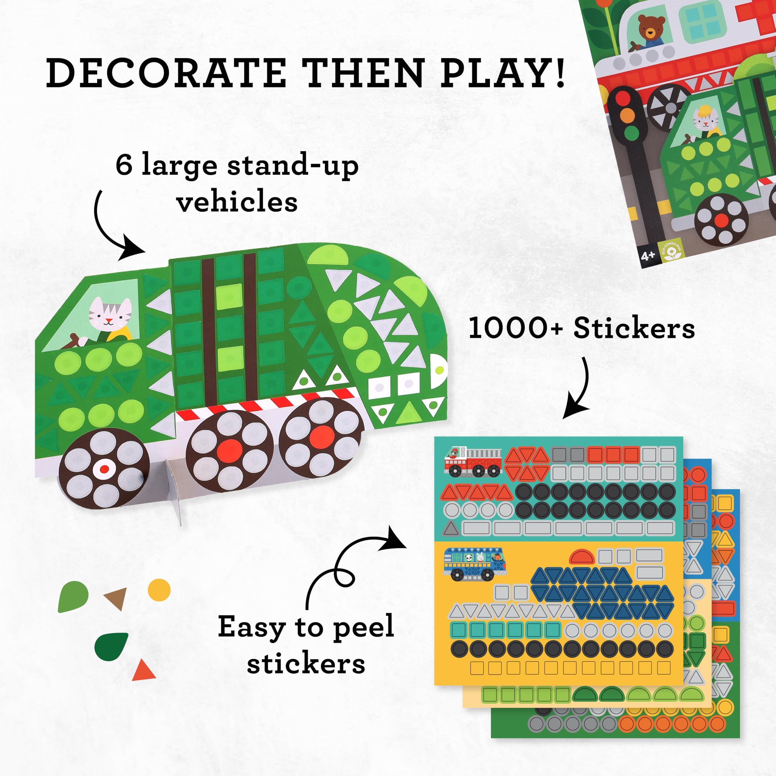 Mosaic Sticker Activity: On the Move, Multicolored, A4 (210mm x 297mm) - Image 3