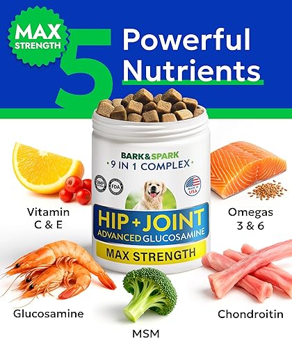 Miniatura 4 de Bark&Spark Senior Advanced Glucosamina Condroitina para perros  Alivio del dolor en las articulaciones de la cadera  Masticables para las