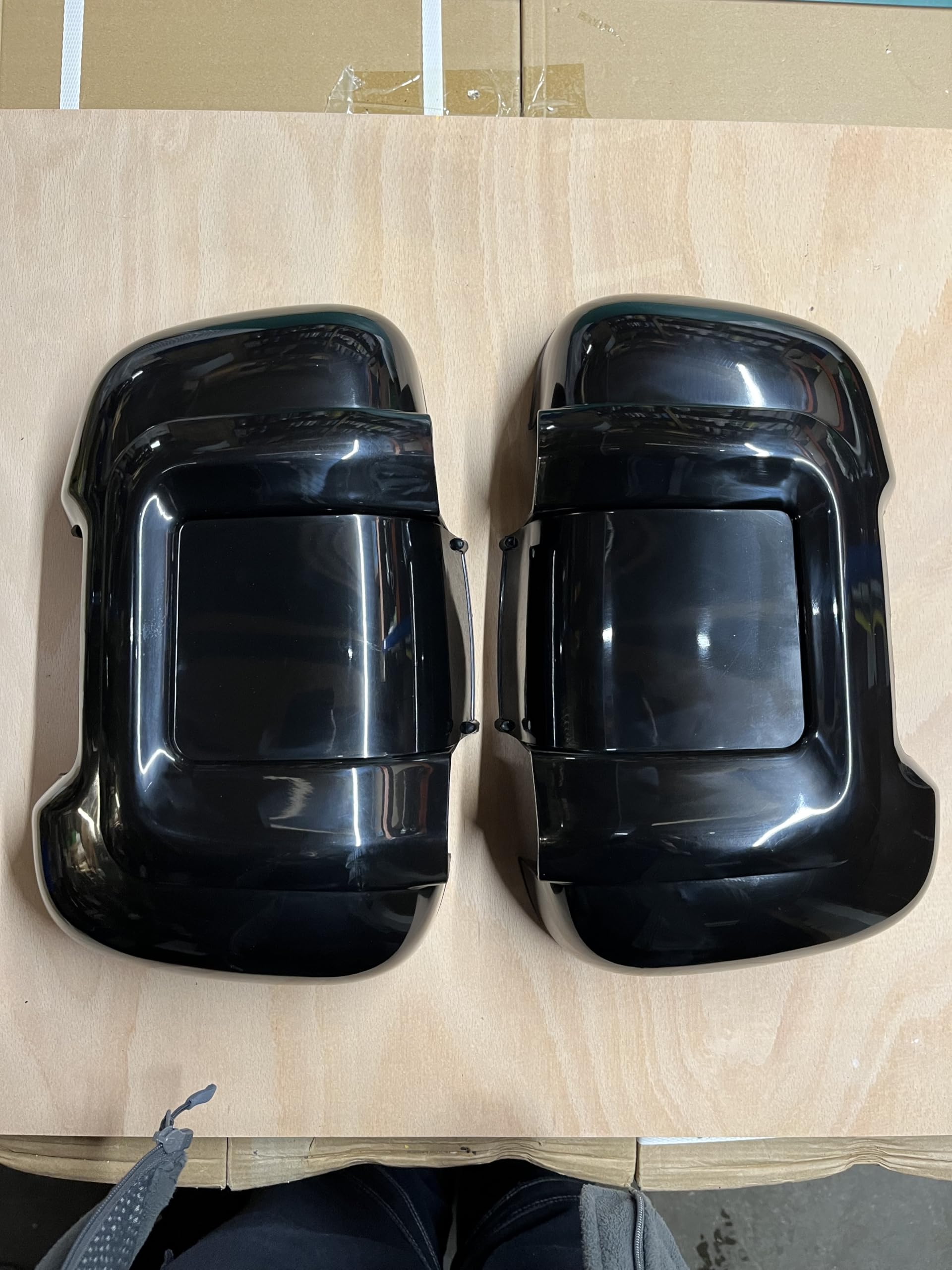 Protections pour rétroviseurs de camping-car 2007-2024 Ducato Boxer Relay à bras long - Paire noire