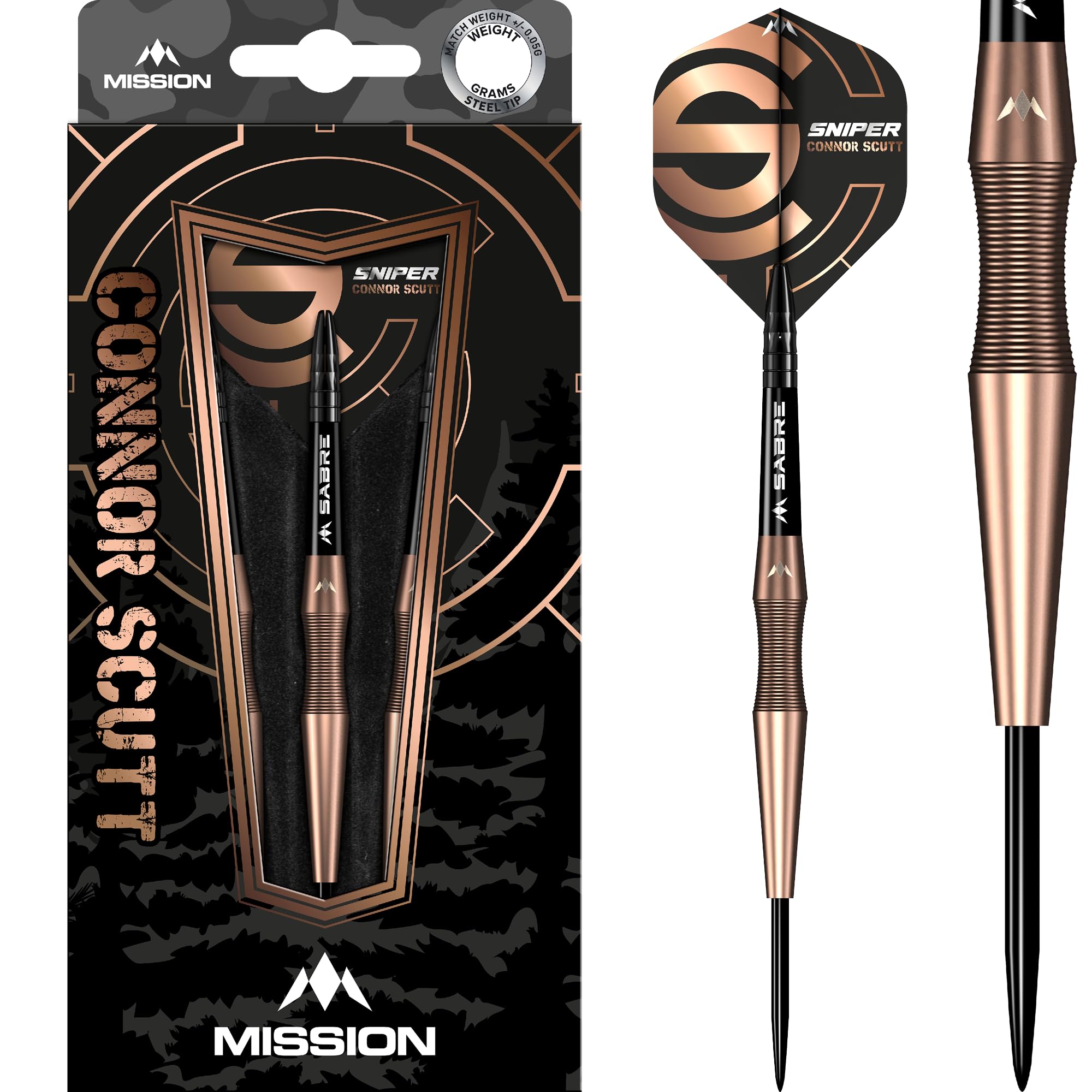 ダーツ ミッションダーツ コナー・スカット 2BA Mission Darts Connor Scutt V2 | Steel Tip | Bronze PVD | Sniper