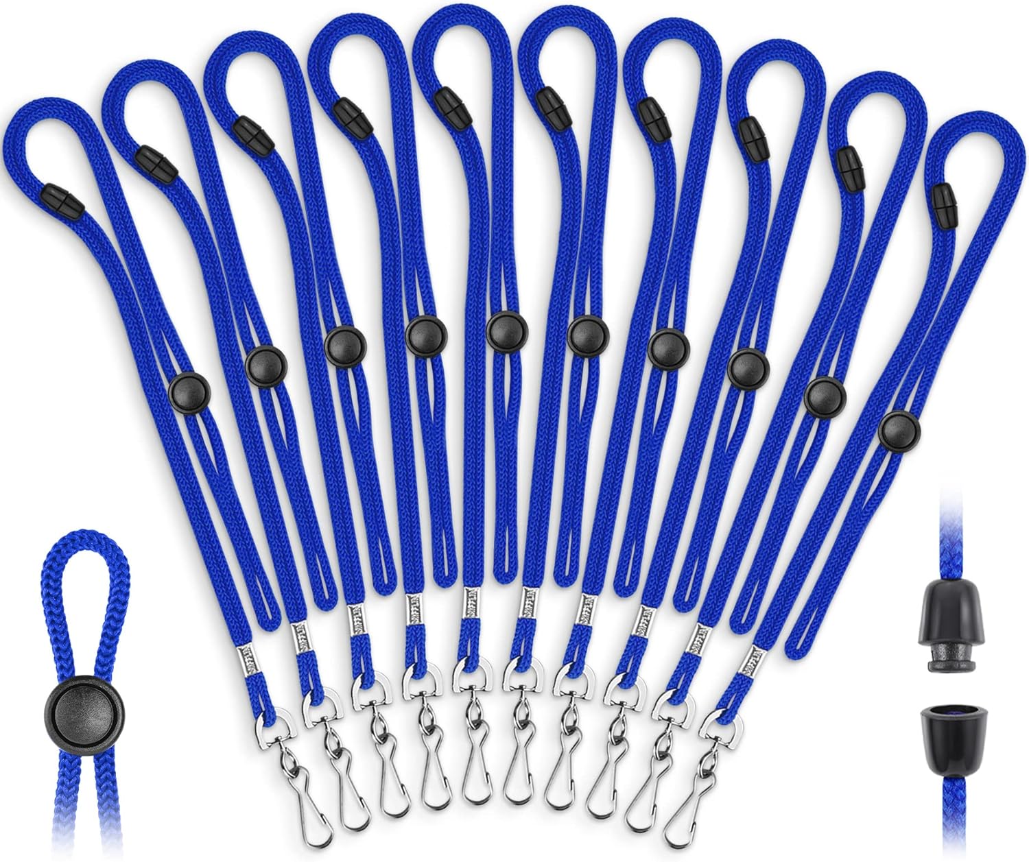 Mata1USA Adjustable Safety Lanyard (Blue, 36 Inch, 100 Pack