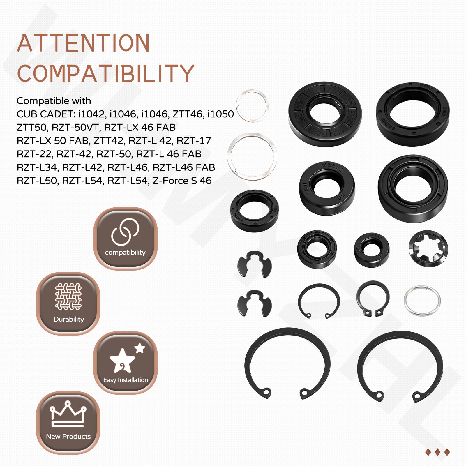 Amazon.com : 70853 Overhaul Rebuild Seal Retaining Ring Kit for