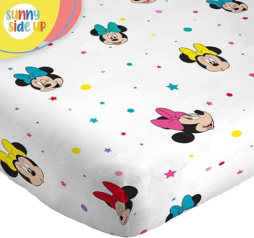 Miniatura 6 de Sunny Side Up Disney Minnie Mouse - Juego de sábanas tamaño matrimonial de 4 piezas para niños, incluye funda de almohada, sábanas de microfibra