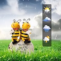 Vista 4 de Estatua de abeja para decoración de jardín, figura de abeja de miel para patio al aire libre, césped, porche, patio, exterior, estante