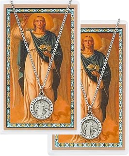 CatholicStore St. Gabriel Pewter Medal with Laminated Holy Card, 24