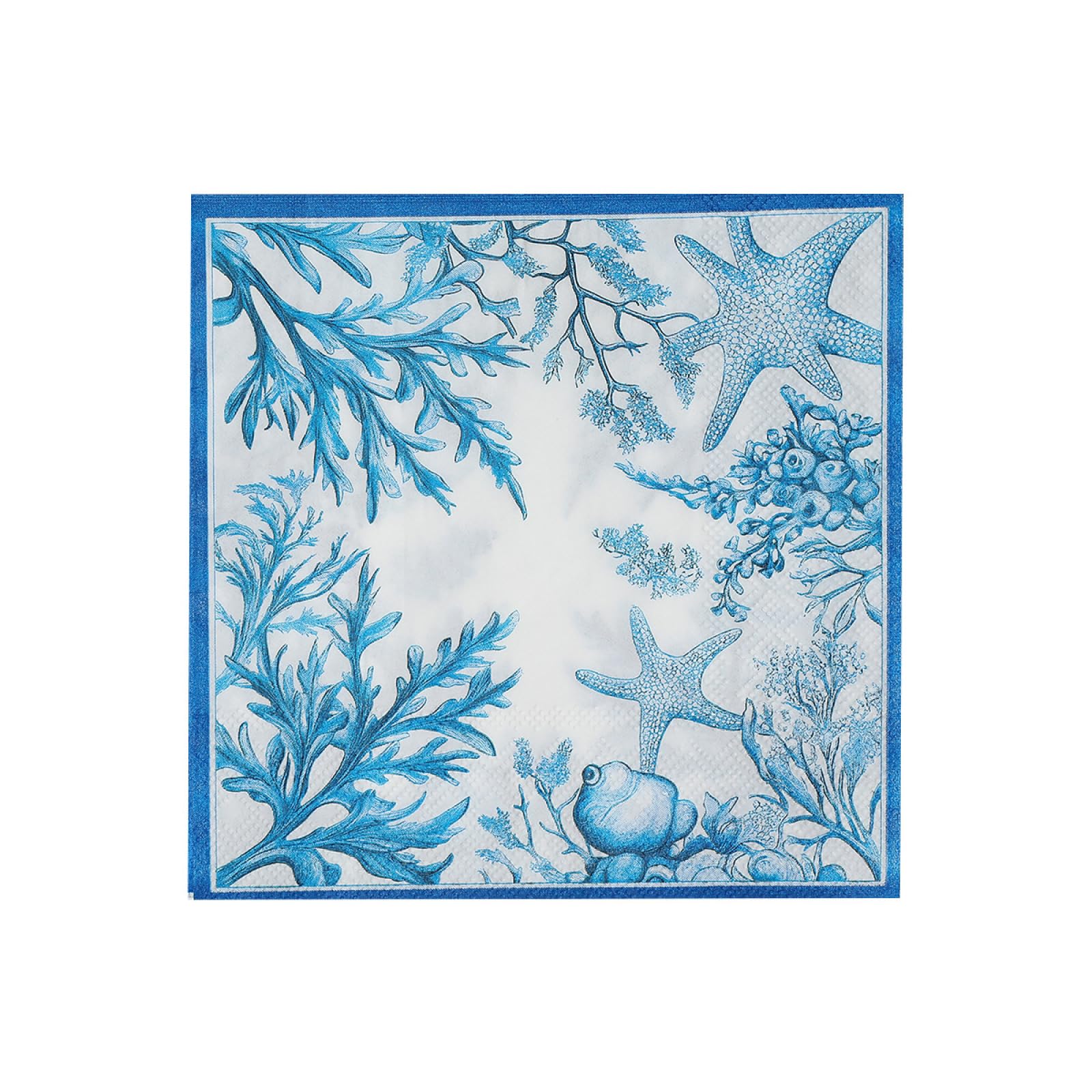 Serviette Papier Anniversaire Étoile De Mer Corail Bleu Serviette De Table Mariage Serviettes Papier Jetables Cocktail Jetables De Table Mariage Décoration Pour Partys Célébrations 20 Paquet(33x33cm)