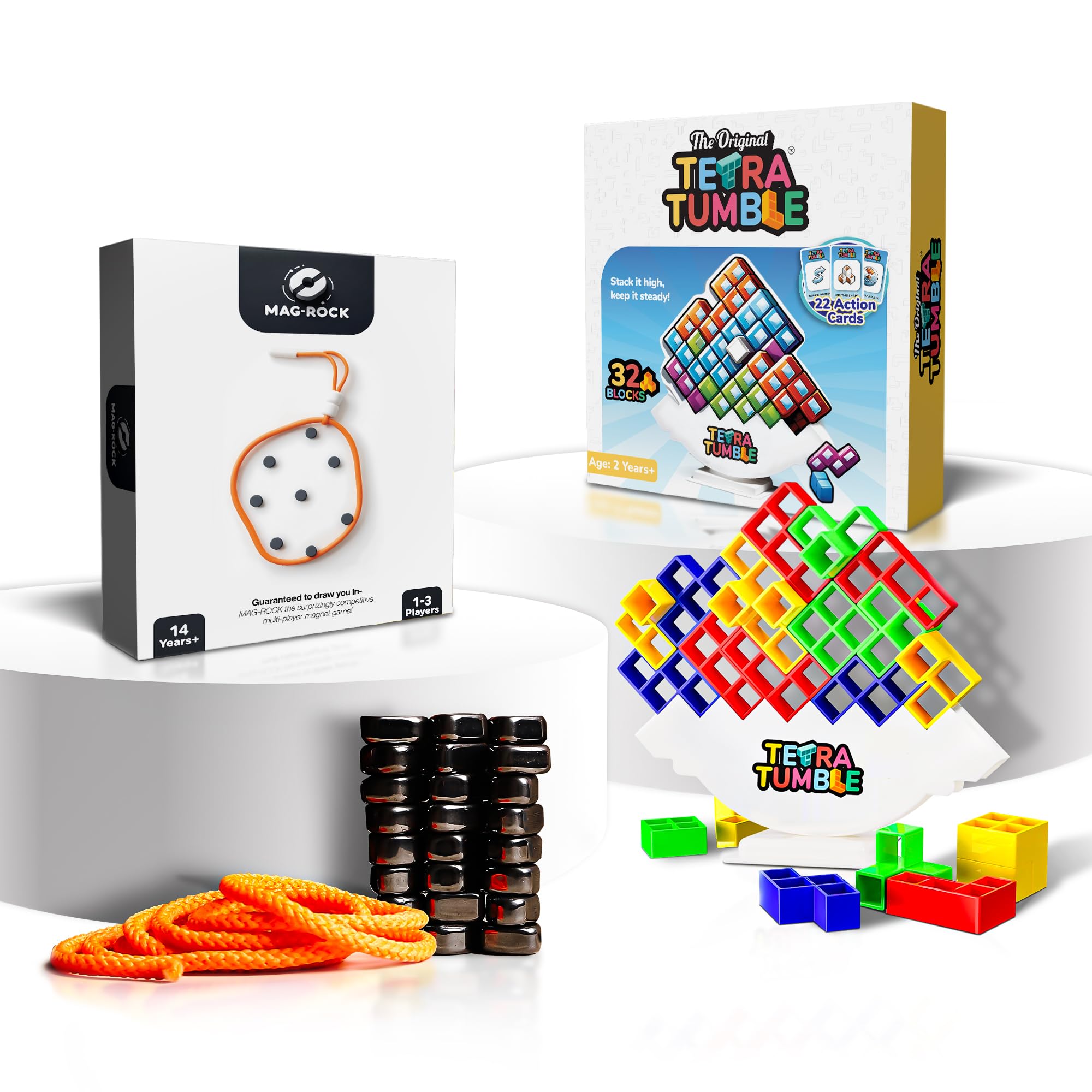 Tygatec - The Original MagRock & 32 Building Blocks Tetra Tower Game – 2-in-1 Game Set for Kids – Birthday Gift for Boys & Girls Ages 4+ | Family Indoor Board Games for Kids & Adults | (B0DGD9DKJP) Amazon Price History, Amazon Price Tracker