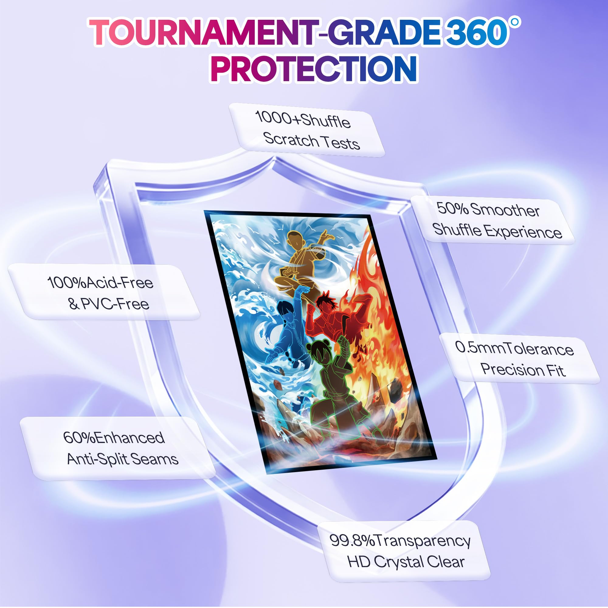 UAONO MTG rękawy na karty - 100 sztuk standardowy rozmiar matowy rękaw artystyczny | Płynne tasowanie i bardzo wyraźna ochrona, Magic The Gathering (chiński styl)