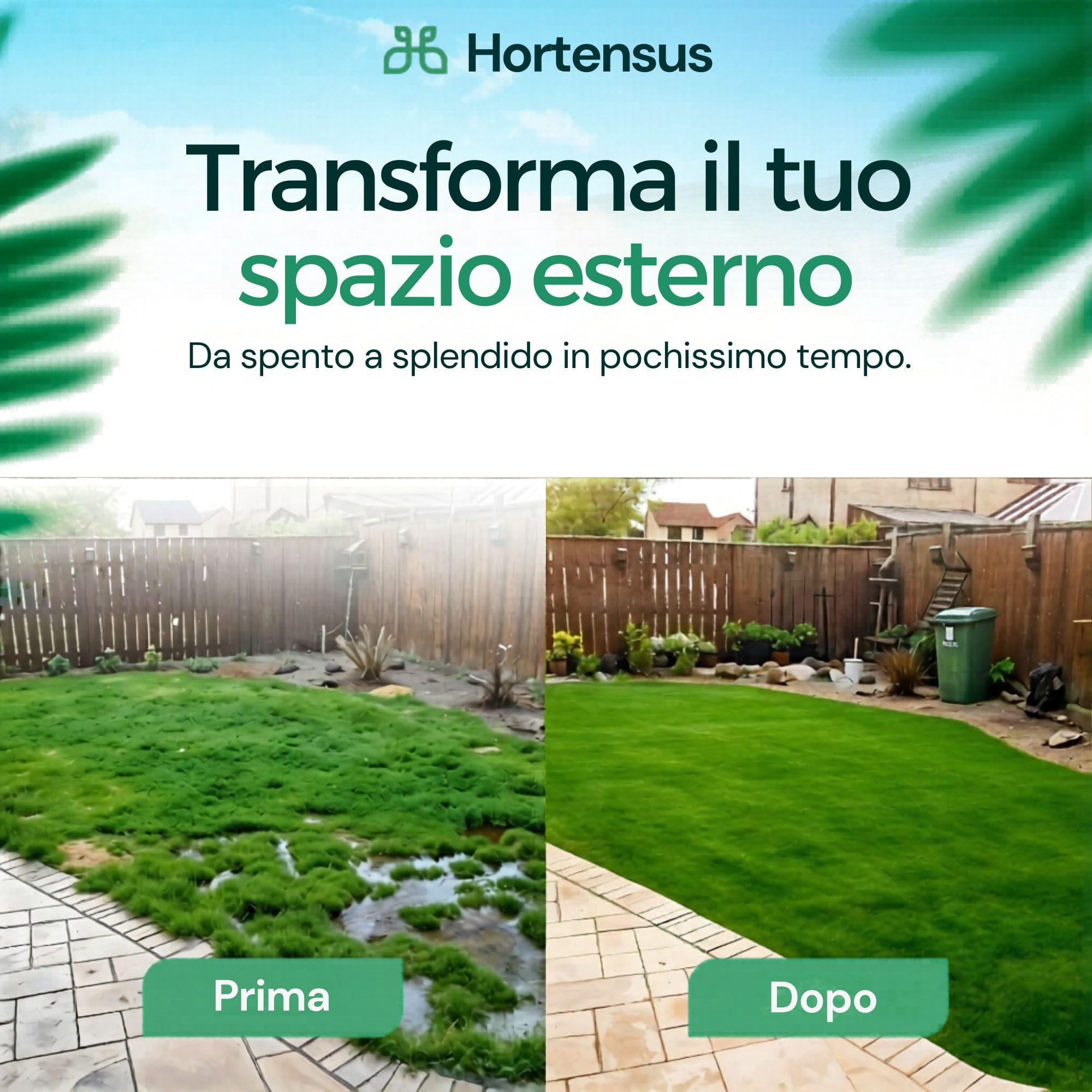 Tappeto Erba Sintetica 1 x 4m | Per Esterni, Resistente ai Raggi UV, Drenante, Antiscivolo, Ideale per Cani