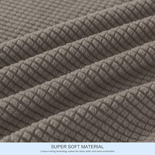 Miniatura 4 de SUBRTEX - Funda de sofá de alta elasticidad con cojín separado, funda de sofá suave, protector de muebles lavable a máquina (color pardo, grande)
