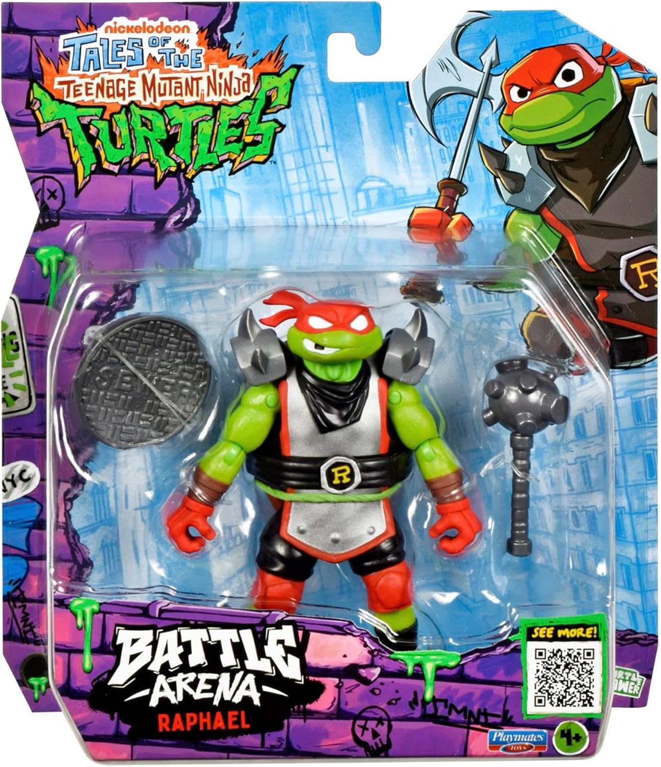 Tales of the Teenage Mutant Ninja Turtles TMNT Battle Arena Action Figure (Raphael, Tales of the Teenage Mutant Ninja Turtles TMNT Battle Arena Raphael Action Figure)