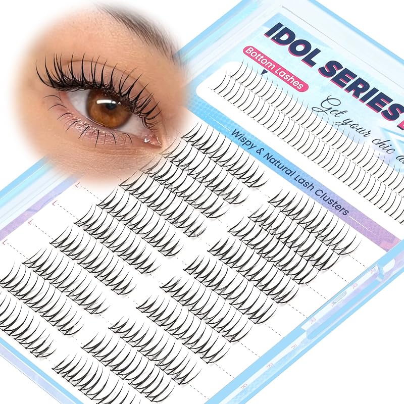 Cílios em tufos Fyonas Wispy com segmentos inferiores para maquiagem coreana IDOL03