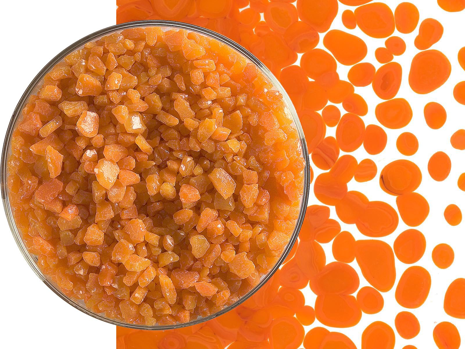 Tangerine Orange Glass Frit Coarse Bullseye COE 90 Fusible- 2 Ounces-image-7