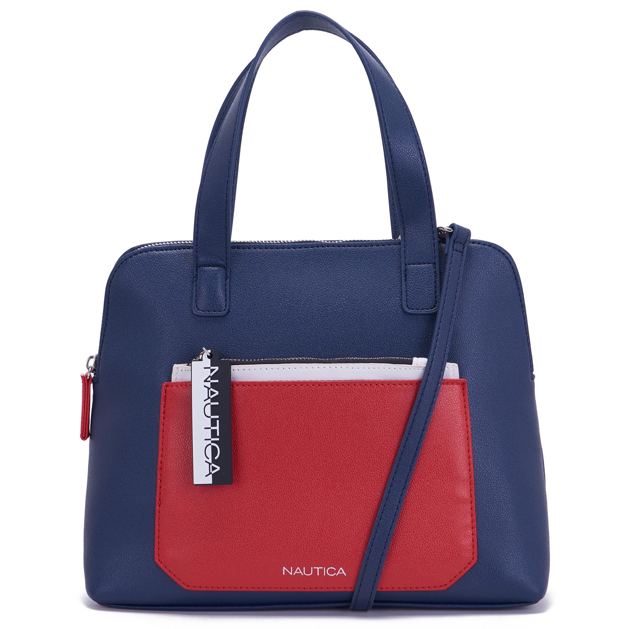 Brand Printed Satchel Handbag For Women | Spacious Compartment with Zipper | Handbag For Women | Stylish Branded Stachel Bag For Women | Detachable & Adjustable Strap | Idle Size-image-15