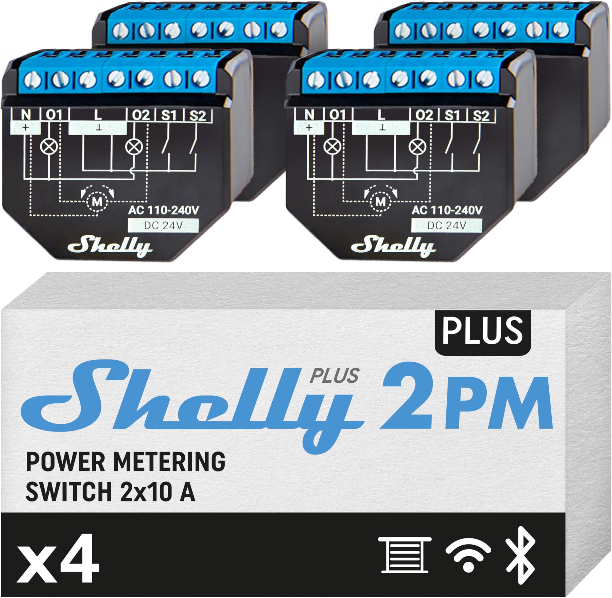 Shelly I4 Gen 3 - Smart Control 4 Input AC WiFi/BT - Elettronica VS