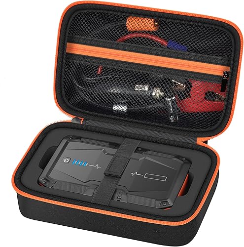 Miniatura 1 de Funda compatible con AstroAI S8 batería de arranque de automóvil, soporte para cargador portátil con cables de puente, almacenamiento para