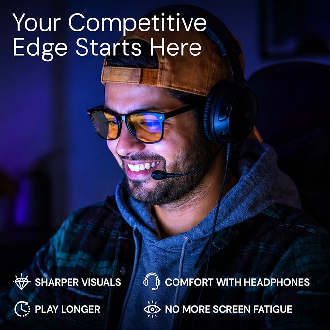 livho High Tech Blue Light Glasses - Advanced Blue Light Blocking Computer Glasses - Screen Fatigue & UV Protection miniatura 2