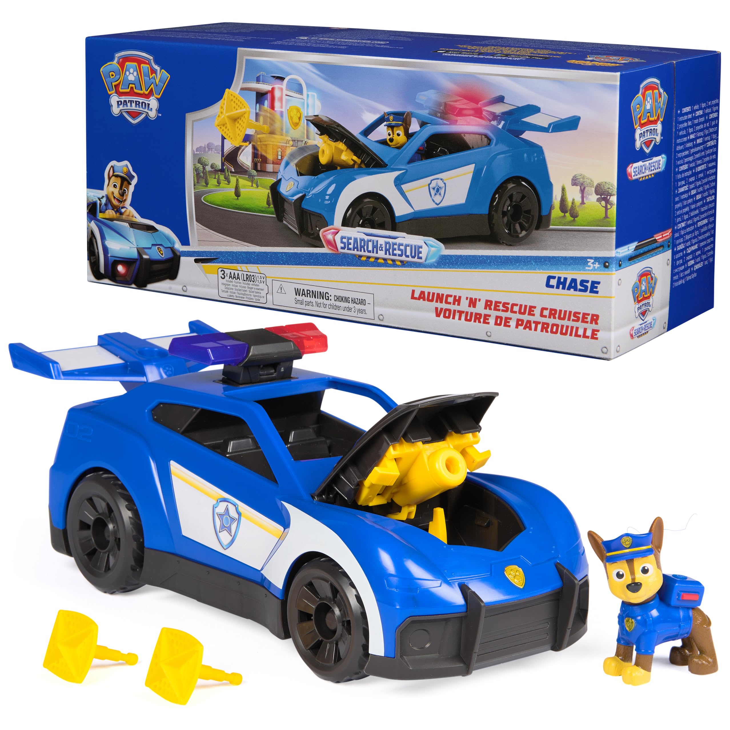 Photo 1 of **MISSING DOG FIGURINE** Paw Patrol Search & Rescue Chase Launch N Rescue Cruiser Vehicle