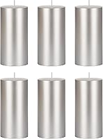 Vista 15 de Mega Candles 3 velas redondas blancas sin perfume, velas de cera de alta calidad vertidas a mano de 3 x 6 pulgadas, decoración del hogar