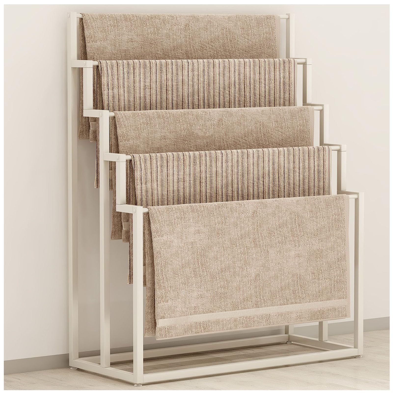 Organizer multifunzionale in metallo per sciarpe e scialle con design da appendere per boutique e uso domestico