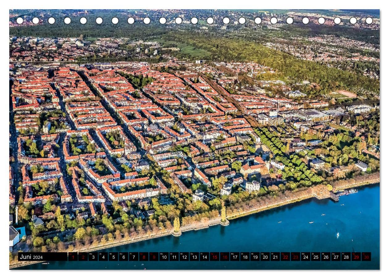 Hannover - Luftige Einblicke (Tischkalender 2024 DIN A5 quer), CALVENDO Monatskalender: Eindrucksvolle Perspektiven auf Hannover aus der Luft. (CALVENDO Orte)