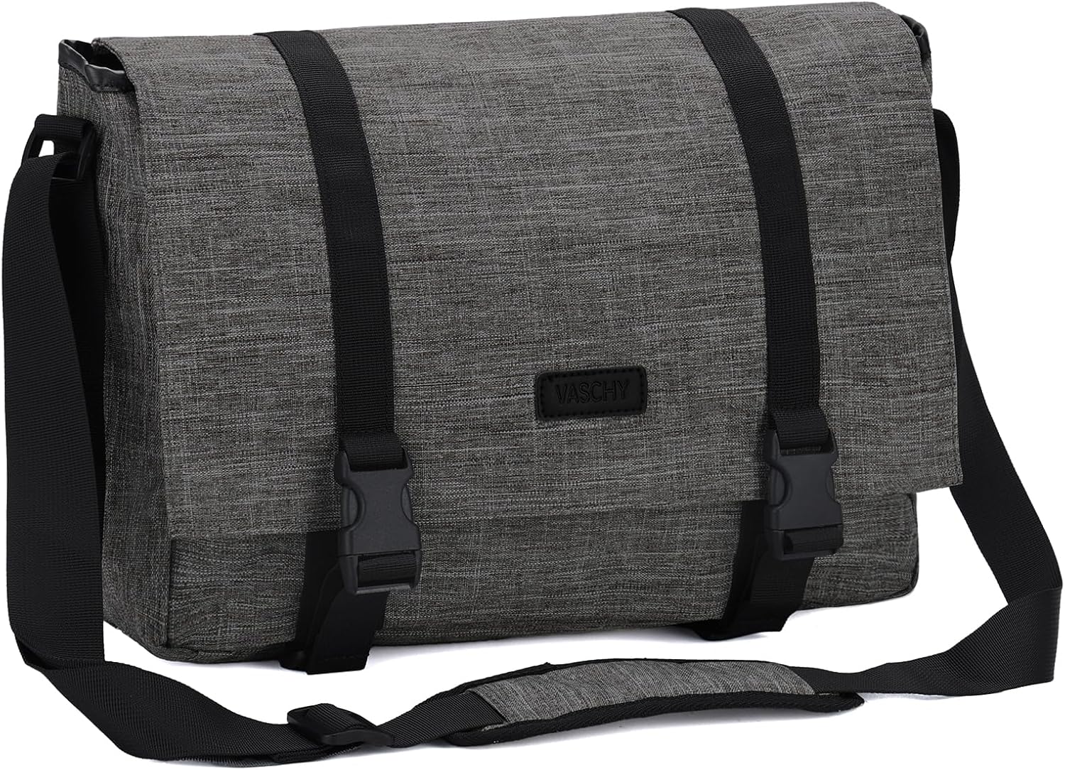 VASCHY Messenger Bag,Water Resistant Casual Lightweight Slim Crossbody Shoulder Bag for Men Women Work School for 14in Laptop