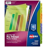 Avery Pre-Printed Jan-Dec Plastic Dividers, 12-Tab, Multicolor, 1 Set – view 1