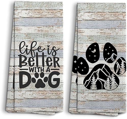 Vista 27 de Shih Tzu - Juego de 2 toallas de cocina para perro, juego de 2 paños de cocina y paños de cocina para perros Shih Tzu, decoración de perro Shih Tzu