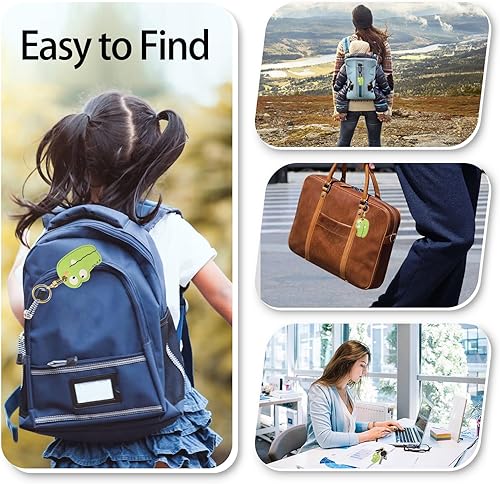 Miniatura 90 de Funda de cuero compatible con Apple AirTag, rastreador de llavero GPS Airtag con llavero, cubierta protectora antiarañazos para AirTag