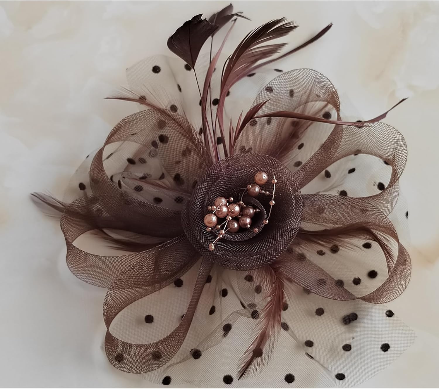 Fascinators Hat Women Tea Party Headband Flower Cocktail Mesh Feathers Hair Clip Kentucky Derby Hat Wedding - Image 3