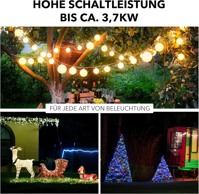 HBN 2x Kültéri Időzítő Dugalj IP44 Gyermekzár Védőfedéllel 16A