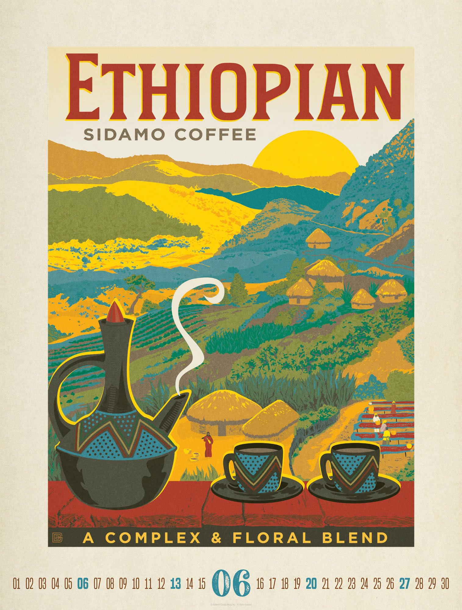 Coffee Time Kaffee-Plakate-Kalender 2027: Geschmackvoller Retro-Kalender im großen Hochformat (50x66 cm) | Illustrationen für Kaffee-Fans