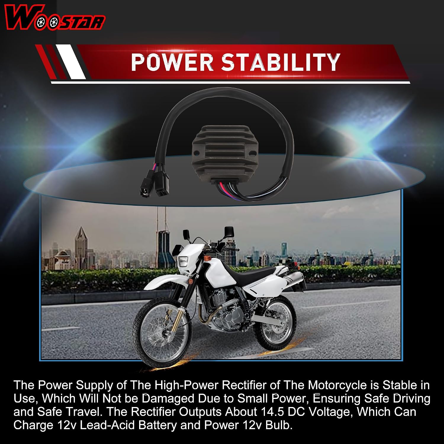 WOOSTAR 5 Wire Voltage Regulator Rectifier Replacement for Suzuki GS500 1990-1991 DR650S 1988-2000 GS500E 2001-2009 GS500K F 1991-1993 GSF400 Bandit OEM 32800C01D00J000 32800-33C01 32800-30B01