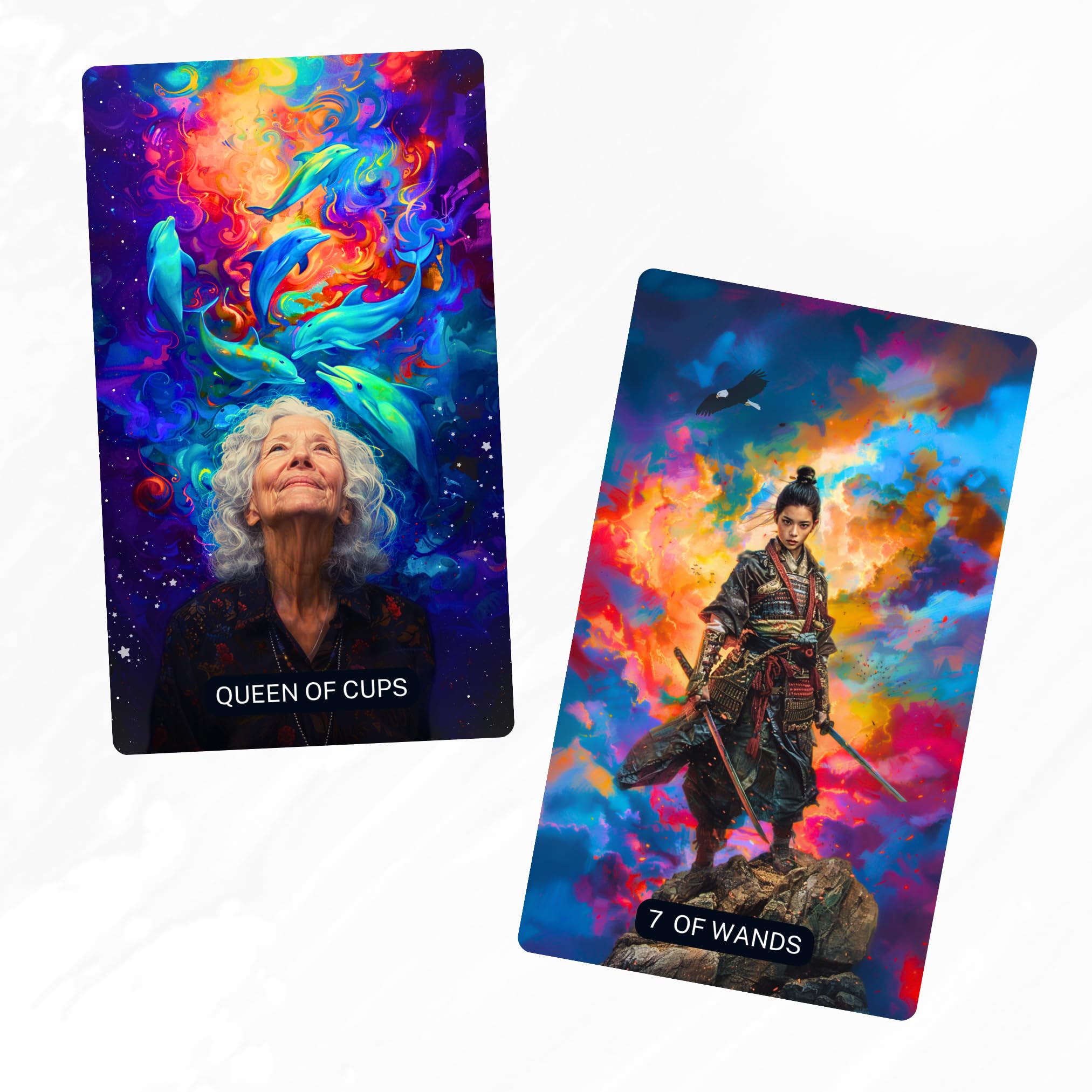 Talia Tarot Heartlight 78 kart ze złotym wykończeniem dwujęzyczna niemiecki angielski