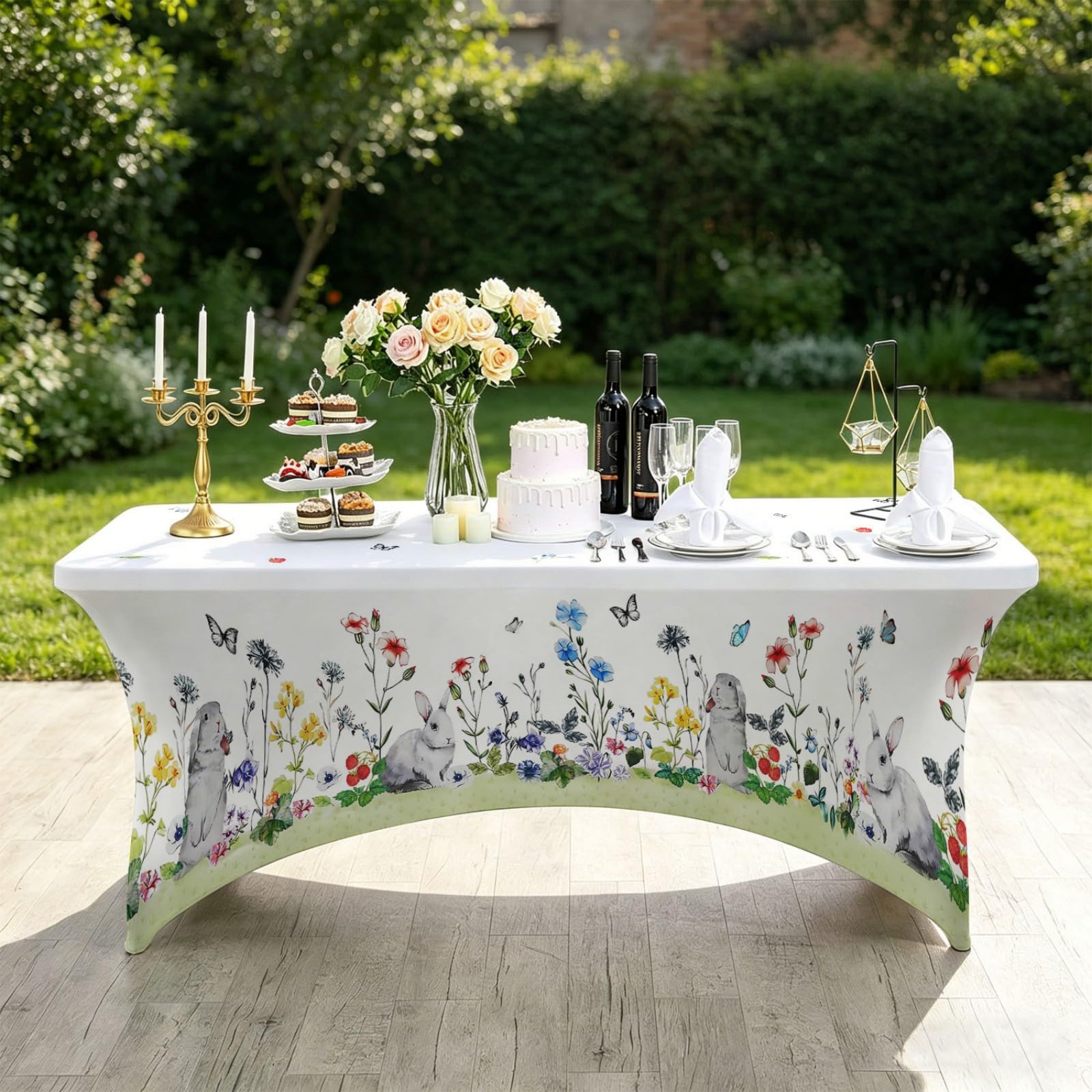 Nappe de Pâques rectangulaire spandex élastique contre taches et plis