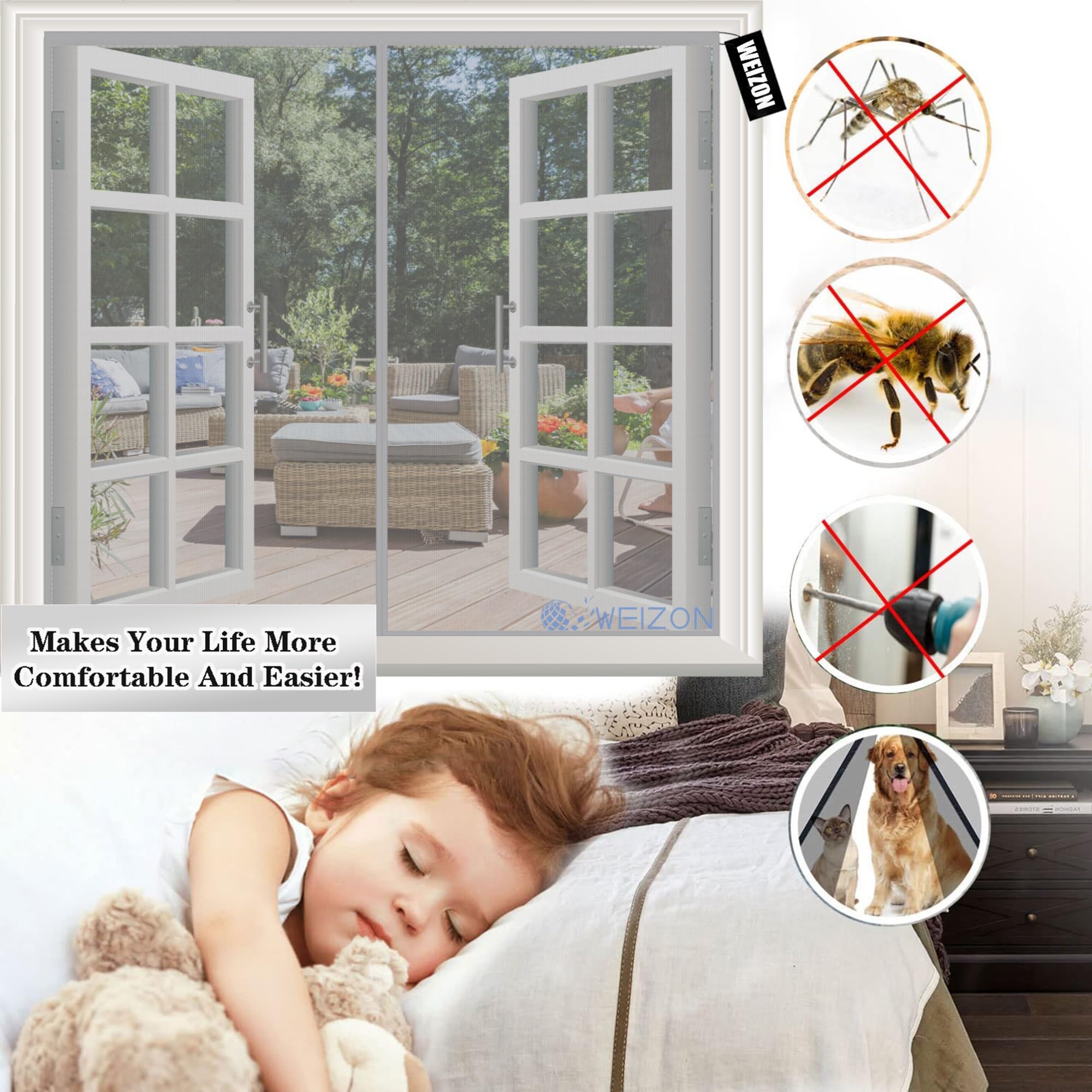 Moustiquaires Pour Fenêtre 85 X 130 Cm Moustiquaire Avec Aimants