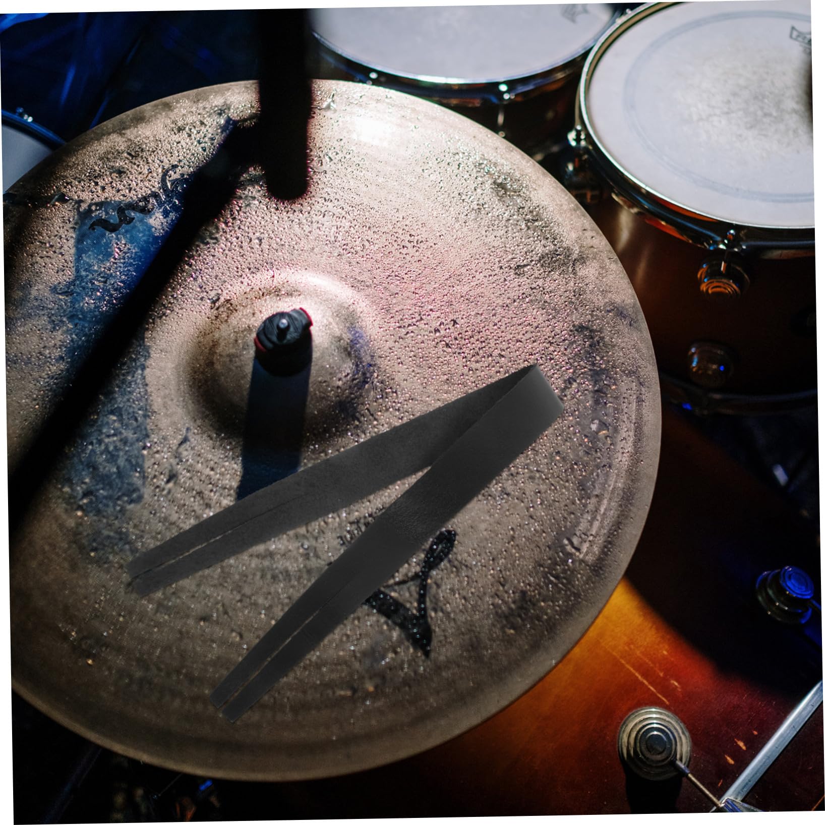 Milisten 2stücke Robuster Cymbal Strap Aus Rindsleder Stabile Halterung Für Musikinstrumente Schwarz Für Übungen Und Auftritte Verhindert Bewegung Der Hi-hat Und Verbessert Die