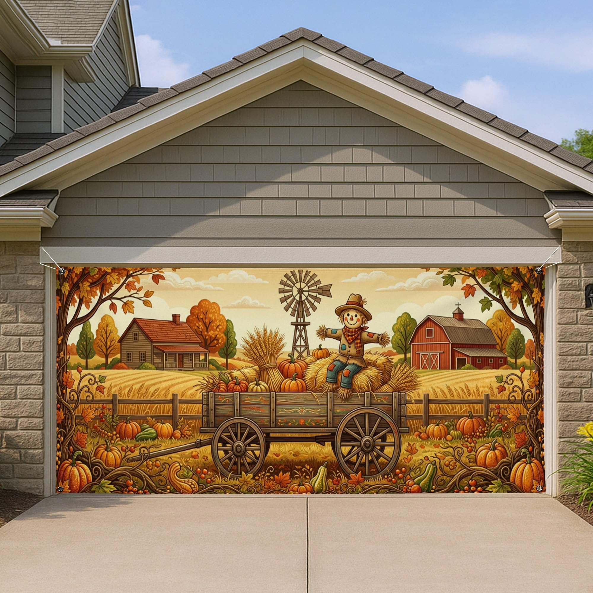 Récolte de citrouilles décorative grand format pour Thanksgiving et extérieur