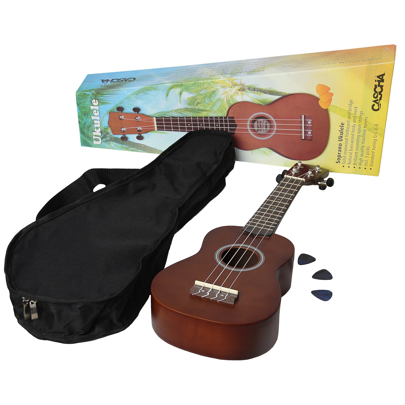 CASCHA EN 3953 ukulele sopranowe zestaw startowy