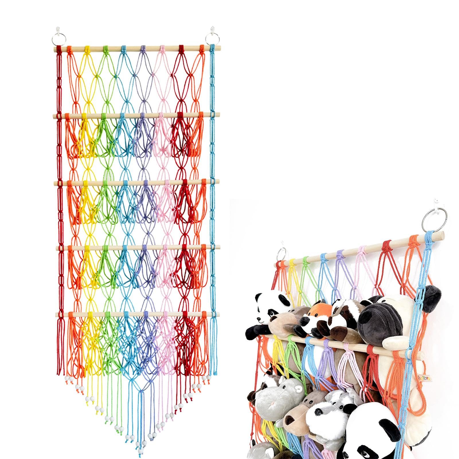 Organisateur de à suspendre filet mural chambre doudou