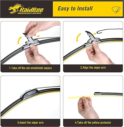 Miniatura 5 de Repuesto de limpiaparabrisas original para Corolla, Hatchback 2020, Prius C 2012-2019, compatible con limpiaparabrisas delantero 2009-2020 para mi