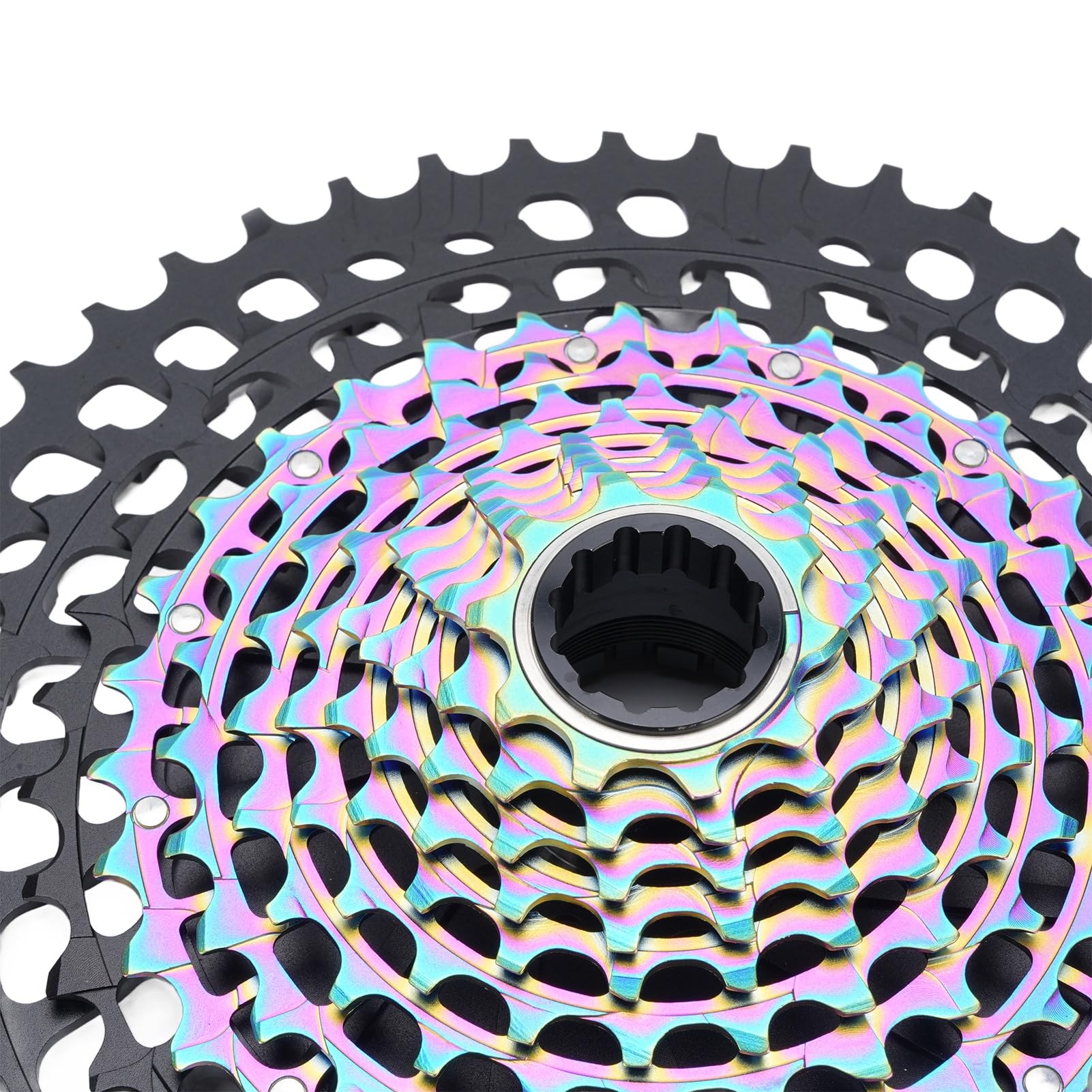 Tbest Cassette de Bicicleta Ultraligero 10 50T 12 Velocidades CNC Hueco Volante de Bicicleta Reemplazo XD Freehub Aplicable Ciclismo
