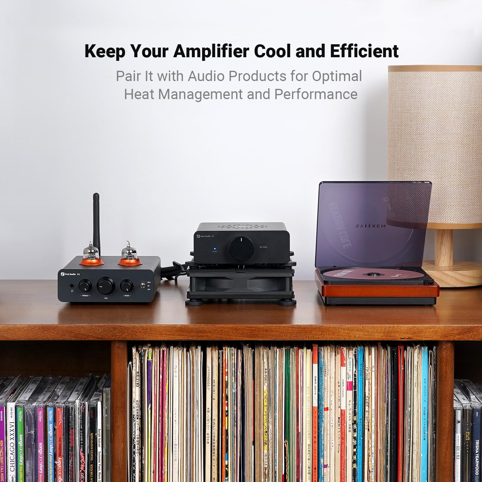 Fosi Audio Ventola di Raffreddamento, Ventola ad Alte Prestazioni con Basso Livello di Rumorosità per l'amplificatore Stereo HiFi V3 Mono/ZA3 di Fosi Audio - Alimentazione USB