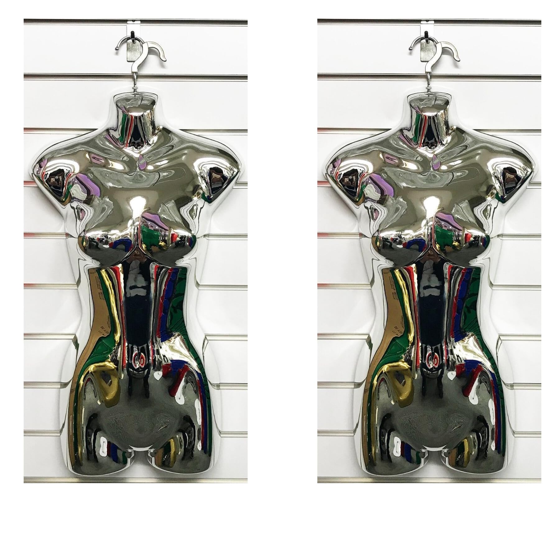 Generic Female Hanging Body Mannequin Form Torso Display Bust (3, Female Chrome Gloss Full Body), ‎‎‎MS-ManF-424