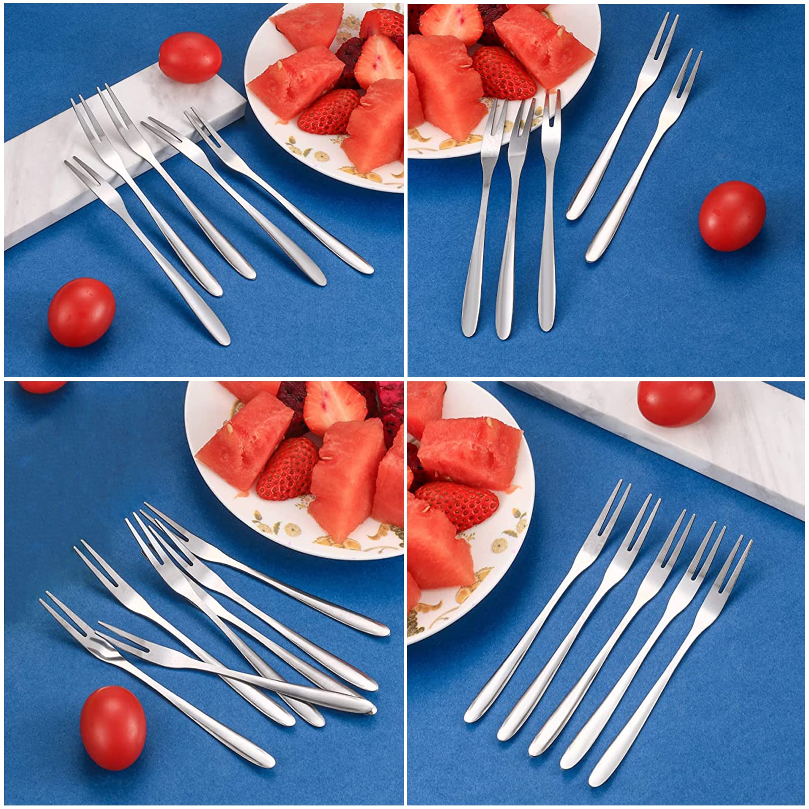 20 Forchettine Dessert In Acciaio Inox - Ideali Per Frutta, Dolci, Aperitivi E Feste - Foto 10